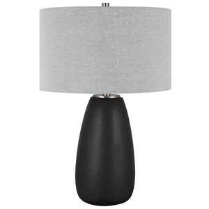 Twilight Satin Black Table Lamp