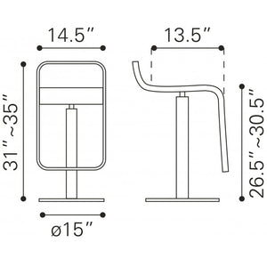 Equino Barstool Espresso - Espresso