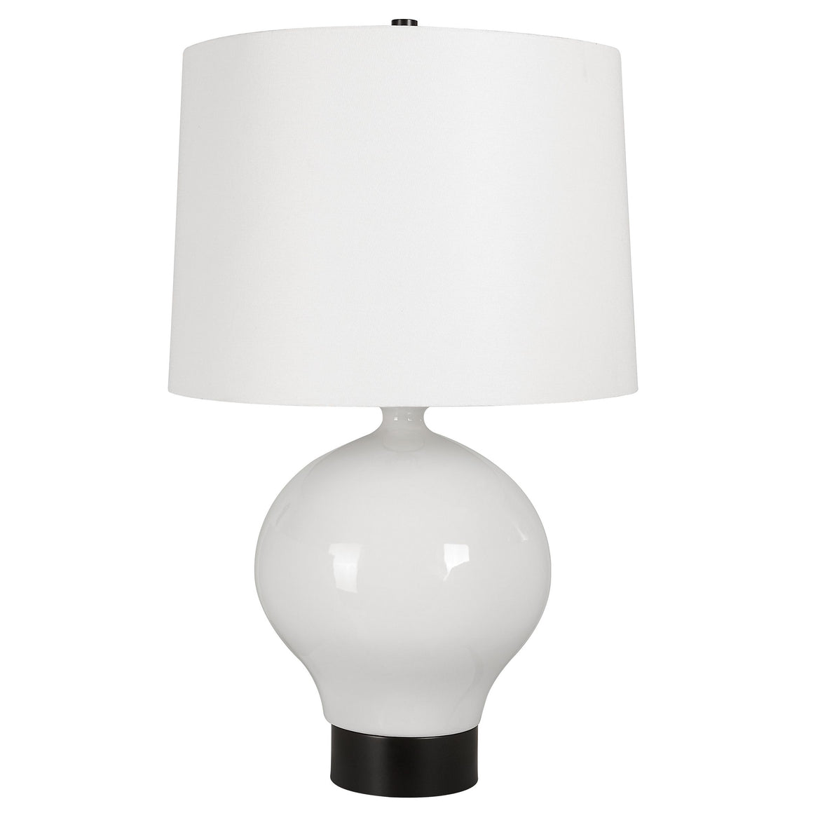 Uttermost Collar Gloss White Table Lamp