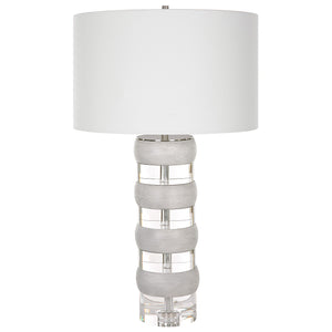 Uttermost Band Together Crystal & Wood Table Lamp