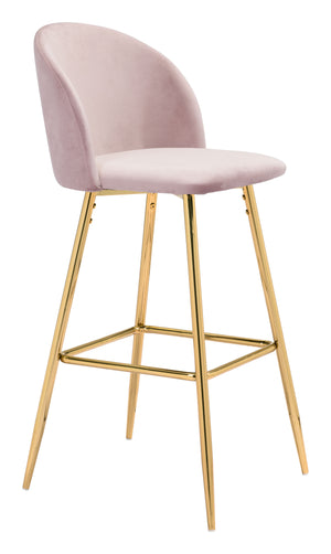 Cozy Bar Chair Pink & Gold