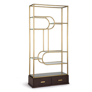 Regina Andrew Silhouette Frame Etagere – Natural Brass