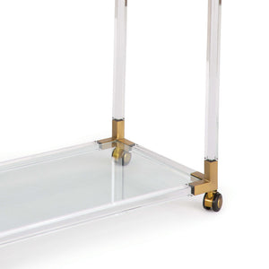 Regina Andrew Acrylic and Brass Bar Cart