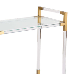 Regina Andrew Acrylic and Brass Bar Cart