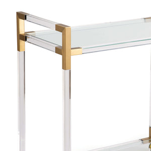 Regina Andrew Acrylic and Brass Bar Cart