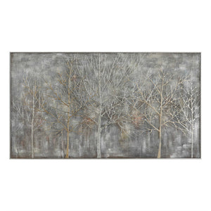 Oversized Hand-Painted Dimensional Artwork – Multi Grey