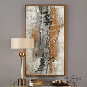 Extra Large Bronze & Gold Abstract Artwork