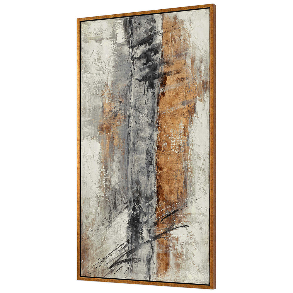 Extra Large Bronze & Gold Abstract Artwork