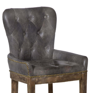 Regina Andrew Tufted Leather Tavern Bar Stool – Dark Grey