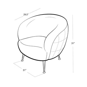 Regina Andrew Scandinavian Club Chair with Brass Legs - Sheepskin