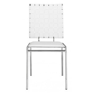 Criss Cross Dining Chair White (Set of 4) - White
