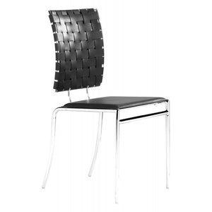 Criss Cross Dining Chair Black (Set of 4) - Black