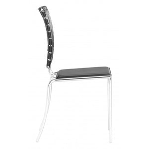 Criss Cross Dining Chair Black (Set of 4) - Black