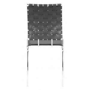 Criss Cross Dining Chair Black (Set of 4) - Black