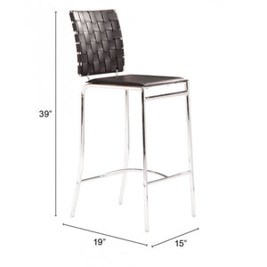 Criss Cross Counter Chair Black (Set of 2) - Black