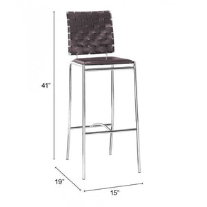 Criss Cross Barstool Espresso (Set of 2) - Espresso