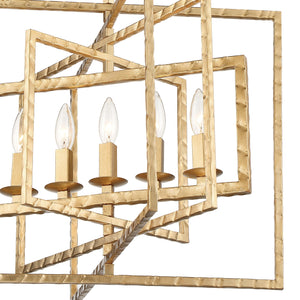 Capri 5 Light Antique Gold Chandelier