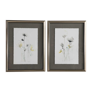 Stem Illusion Floral Framed Prints - Set of 2