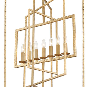 Capri 7 Light Antique Gold Chandelier