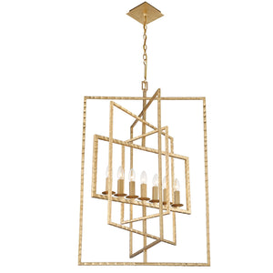 Capri 7 Light Antique Gold Chandelier