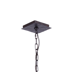 Capri 7 Light Raw Steel Chandelier
