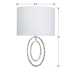 Layla 2 Light Antique Silver Sconce