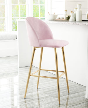 Cozy Bar Chair Pink & Gold