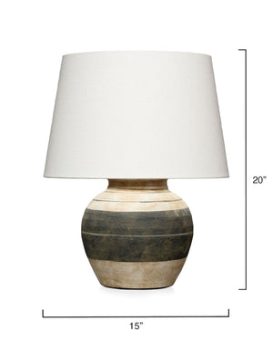 Bernard Table Lamp - Beige & Dark Grey