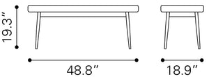 Casper Bench Beige & Natural