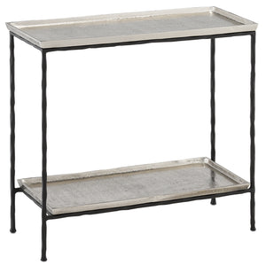 Currey and Company Boyles Silver Side Table