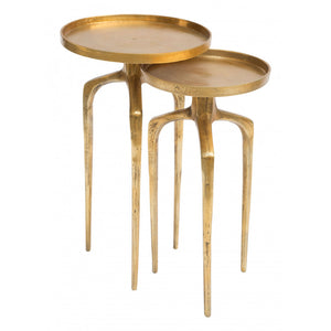 Como Accent Table Set Antique Gold - Antique Gold