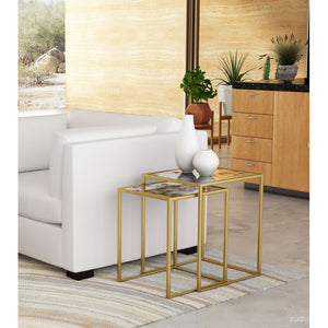 Calais Nesting Tables Brass - Brass