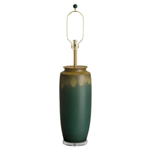 Tall Vase Ceramic Table Lamp – Duo Avocado Glaze