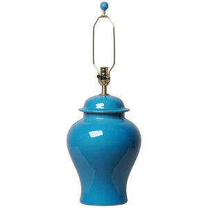 Ginger Jar Ceramic Table Lamp – French Turquoise Glaze