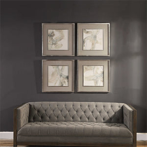 Neutral Tones Abstract Framed Prints - Set of 4