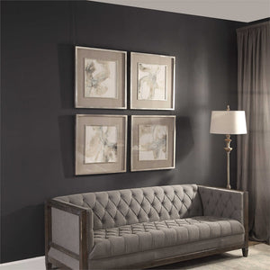 Neutral Tones Abstract Framed Prints - Set of 4