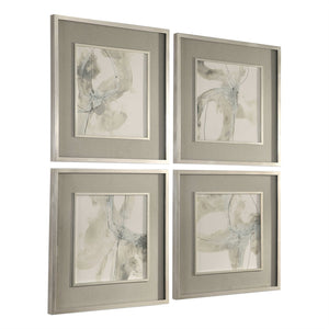 Neutral Tones Abstract Framed Prints - Set of 4