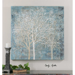 White Trees Wall Art Painting