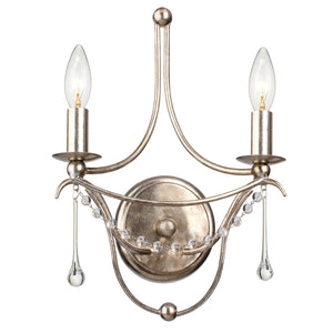 Metro 2 Light Antique Gold Sconce