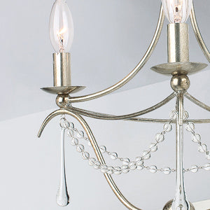 Metro 3 Light Antique Gold Mini Chandelier