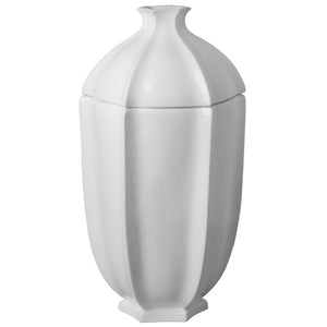 Pomegranate Covered Ceramic Jar  – White