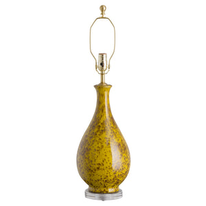 Tall Neck Vase Ceramic Table Lamp – Honey Splash Glaze