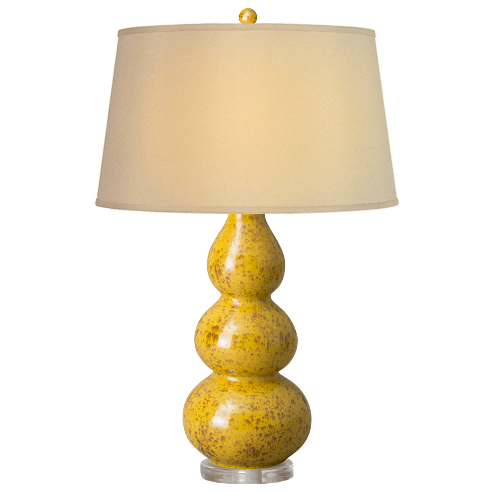 Triple Gourd Vase Ceramic Table Lamp – Honey Splash Glaze