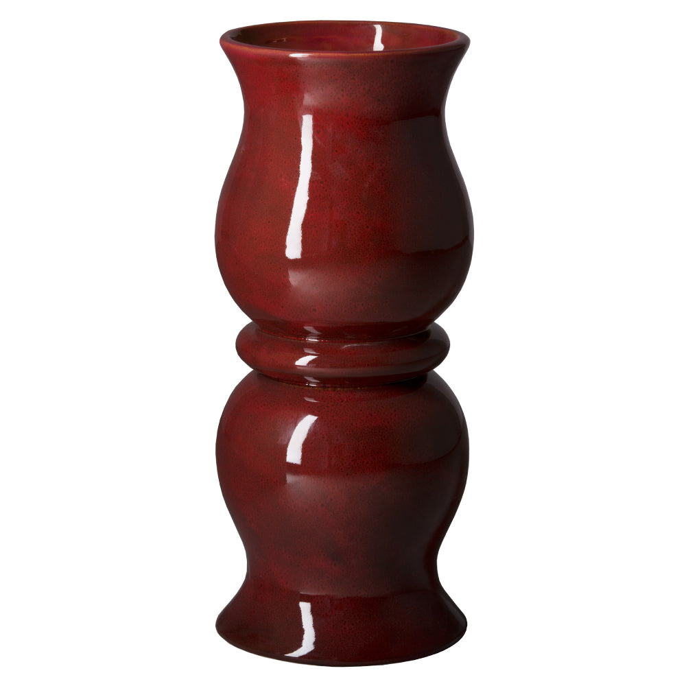 Large Ceramic Baluster Vase  – Merlot