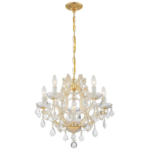 Maria Theresa 6 Light Clear Italian Crystal Gold Mini Chandelier