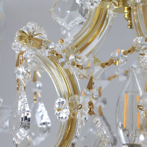 Maria Theresa 6 Light Clear Italian Crystal Gold Mini Chandelier