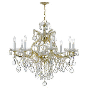 Maria Theresa 9 Light Hand Cut Crystal Polished Chrome Chandelier