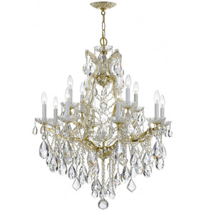 Maria Theresa 13 Light Hand Cut Crystal Polished Chrome Chandelier