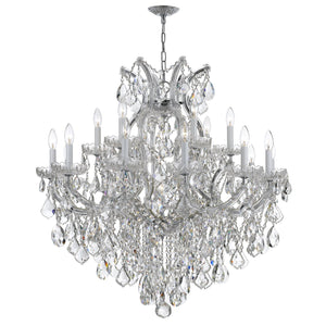 Maria Theresa 19 Light Clear Italian Crystal Gold Chandelier
