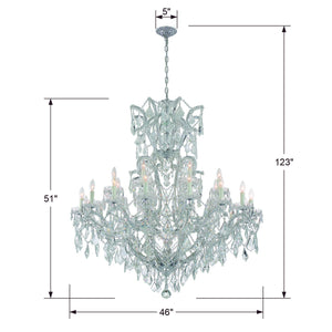 Maria Theresa 25 Light Spectra Crystal Chrome Chandelier